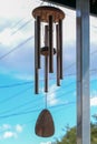 Wind chimes against the sky Royalty Free Stock Photo