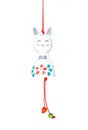 wind chimes cat figurines on white background Royalty Free Stock Photo