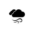 Wind cloud icon for web design isolated on white background Royalty Free Stock Photo