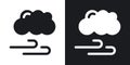 Wind clouds icon vector Royalty Free Stock Photo
