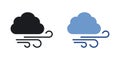 Wind clouds icon vector Royalty Free Stock Photo