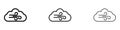 Wind clouds icon vector Royalty Free Stock Photo