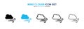 Wind clouds icon vector Royalty Free Stock Photo