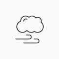 Wind clouds icon vector Royalty Free Stock Photo