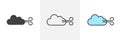 Wind clouds icon vector Royalty Free Stock Photo