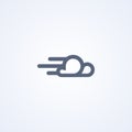 Wind, clouds , vector best line icon