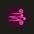 wind, desert neon style icon. Simple thin line, outline vector of desert icons for ui and ux, website or mobile application Royalty Free Stock Photo