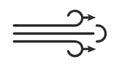 Wind direction icon, indicating air movement and weather, vector design Generative AI Royalty Free Stock Photo
