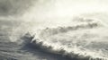 Wind-Driven Snow Drifts Creating a Swirling Pattern on a Snowy Surface