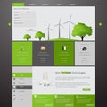 Wind Energy Eco Website Template Royalty Free Stock Photo