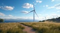 Wind energy farm. Wind energy concept. Royalty Free Stock Photo