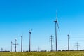 Wind energy and power transmission lines in Germany Royalty Free Stock Photo