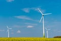 Wind energy in rural Germany Royalty Free Stock Photo