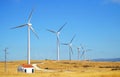 Wind energy in Spain. Windmills in Tarifa, province of Cadiz, Spain, Southern Europe Royalty Free Stock Photo