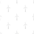Wind energy turbine icon in cartoon style isolated on white background. Bio and ecology symbol stock vector illustration Royalty Free Stock Photo
