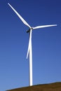 Wind energy, wind turbine in a field.