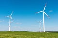 Wind engines in the fields in Germany Royalty Free Stock Photo