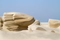 Wind erosion in the sand of a beach