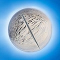 Wind erosion physiognomy landscape,spherical panorama Royalty Free Stock Photo