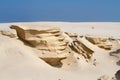 Wind erosion in the sand of a beach