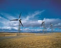 Wind Farm at Cowley, Alberta Royalty Free Stock Photo