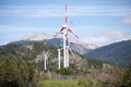 Wind farm at Coyhaique, Chile Royalty Free Stock Photo