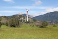 Wind farm at Coyhaique, Chile Royalty Free Stock Photo