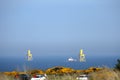 Wind turbines installation. Aberdeen, Scotland, UK.