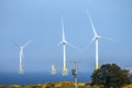 Wind turbines installation. Aberdeen, Scotland, UK. Royalty Free Stock Photo