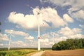 Wind farm in Lower Saxony, Germany Royalty Free Stock Photo