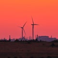 Wind farm in Luhansk Region Royalty Free Stock Photo