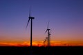 Wind Farm night sky Royalty Free Stock Photo