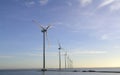 Wind farm offshore Royalty Free Stock Photo