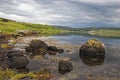 Wind farm reflection, Isle of skye, Scotland, UK Royalty Free Stock Photo