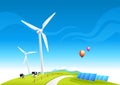 Wind Farm and Solar Panels