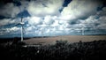 Wind Farm , Storm Brewing Royalty Free Stock Photo