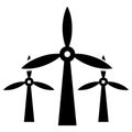 Wind farm symbol icon