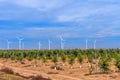 Wind Farm Turbines - Renewable Clean Green Energy Royalty Free Stock Photo