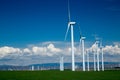 Wind farm in a wheat field