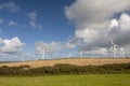 Windfarms in fields in England Royalty Free Stock Photo