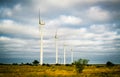 Wind Farms of West Texas with Rows of Wind Turbines