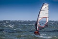 Wind Foil Surfer surf in the sea Royalty Free Stock Photo