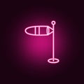wind gauge neon icon. Elements of web set. Simple icon for websites, web design, mobile app, info graphics