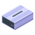 Wind generation energy invertor icon isometric vector. Power controller Royalty Free Stock Photo