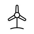 Wind generator mill icon vector. Isolated contour symbol illustration