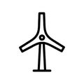 Wind generator mill icon vector. Isolated contour symbol illustration