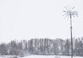 Wind generator in snow Royalty Free Stock Photo