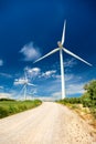 Wind Generator Turbines in Real Landscape - energy concept