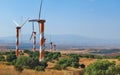 Wind generators in the Golan Heights Israel Royalty Free Stock Photo