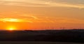Wind generators at sunset, Pfalz